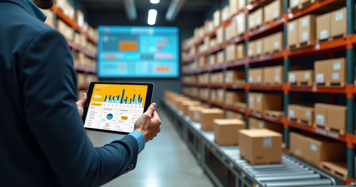 Centro de fulfillment com estoque organizado para vendas no Mercado Livre