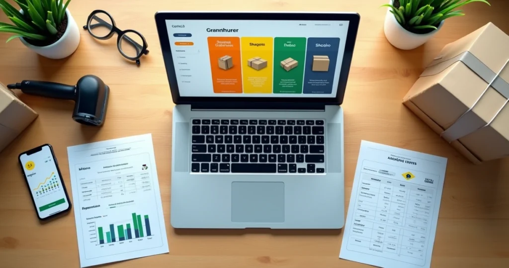 Ilustração comparando opções de fulfillment para e-commerce no Brasil