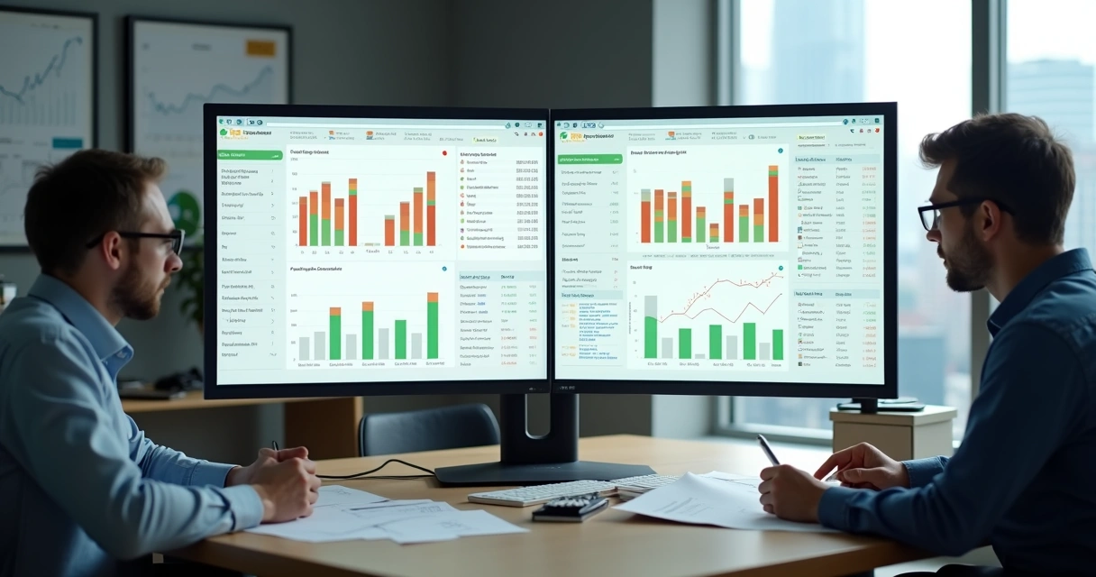 Dois dashboards de marketplace comparando desempenho de vendas lado a lado